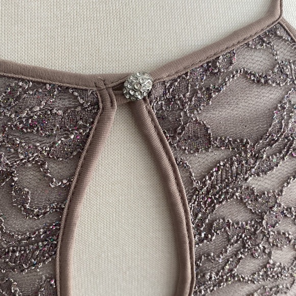 Emerald Sundae Shimmering Lace Glitter Party Dress Size Medium - Picture 9 of 11